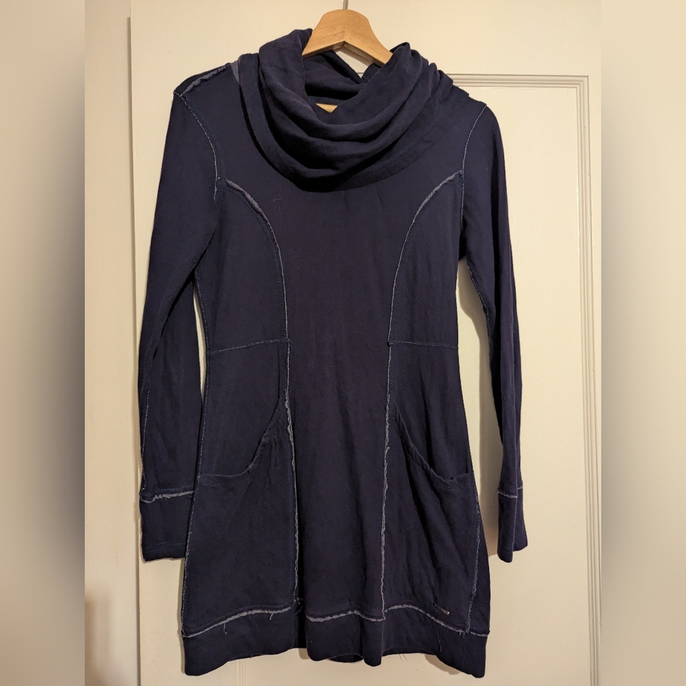 Exofficio Dark Purple Cowl Neck Dress